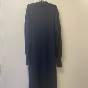 COS brand new wool maxi winter dress. Dark blue color, oversize style